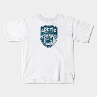 Gates of the Arctic National Park Fox Emblem Kids T-Shirt